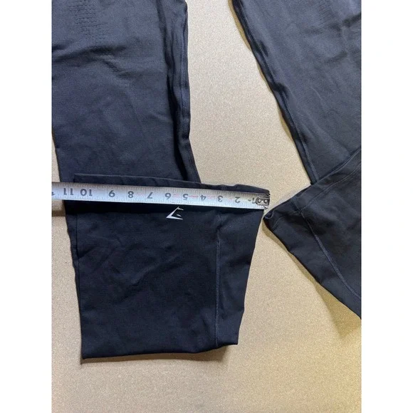 Gymshark Black High‎ Waist Seamless Flare Leggings Womens XL Extra Large - Picture 7 of 8